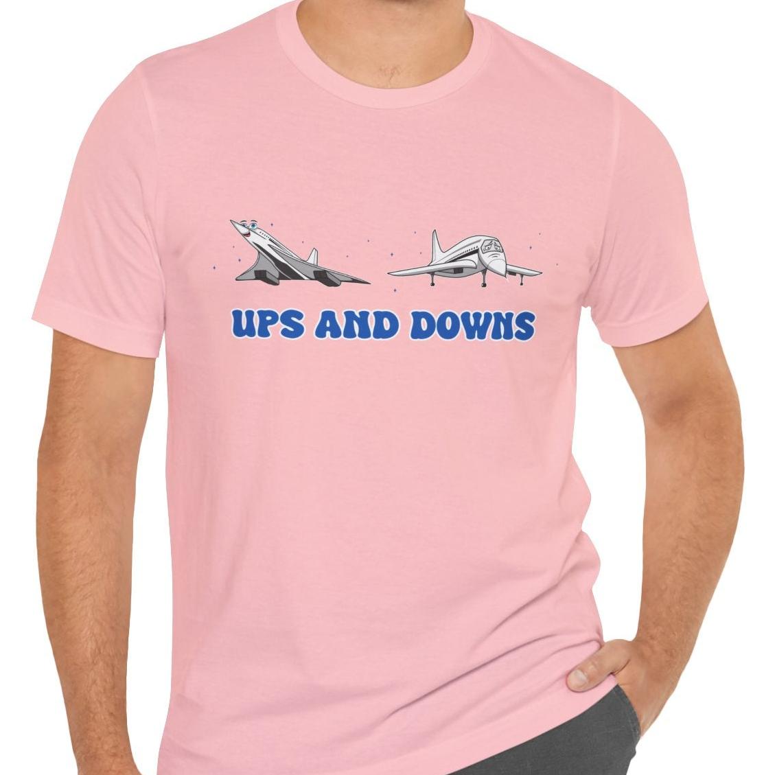 Ups and Downs — Funny Supersonic Jet Cartoon Aviation T-Shirt