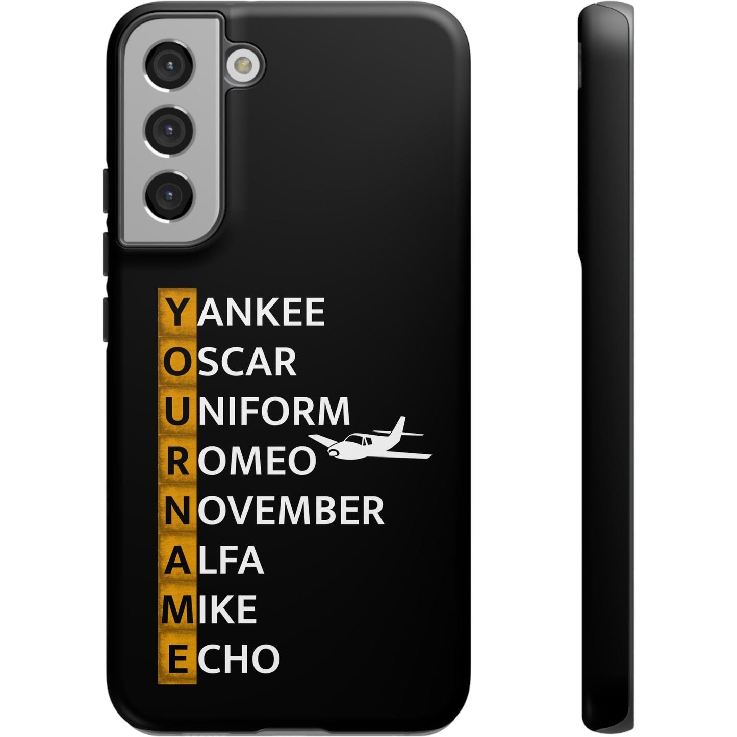 Your Name in NATO Phonetic Alphabet — Personalized Tough Phone Case for Aviators