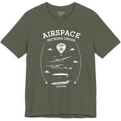 Airspace Pecking Order – Funny Pilot T-Shirt