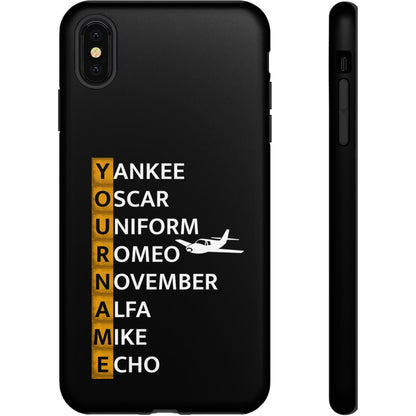 Your Name in NATO Phonetic Alphabet — Personalized Tough Phone Case for Aviators