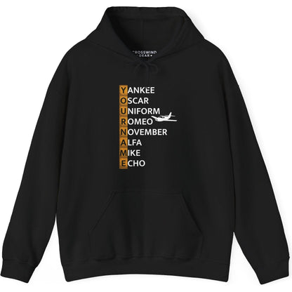 Your Name in NATO Phonetic Alphabet — Personalized Aviation Hoodie