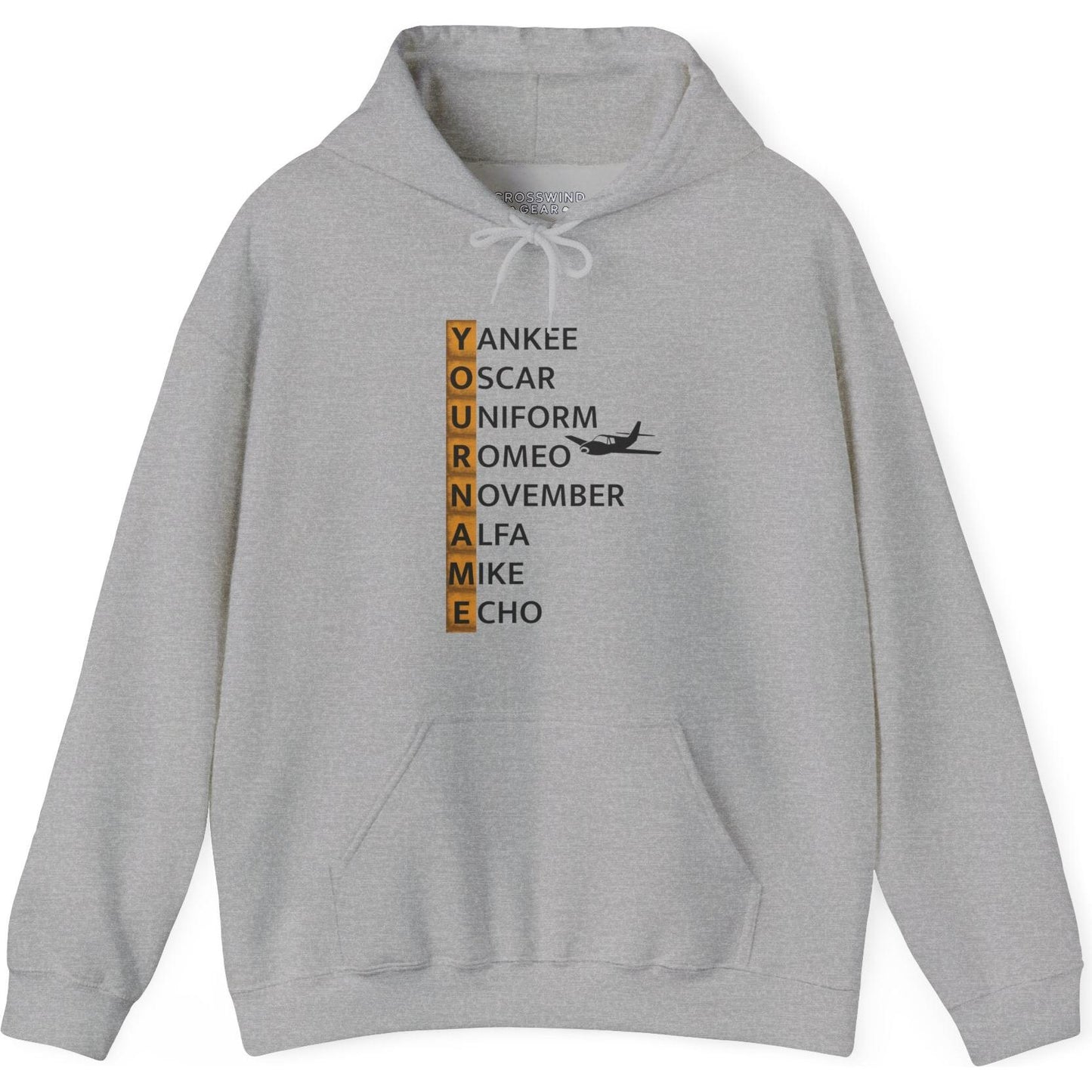 Your Name in NATO Phonetic Alphabet — Personalized Aviation Hoodie