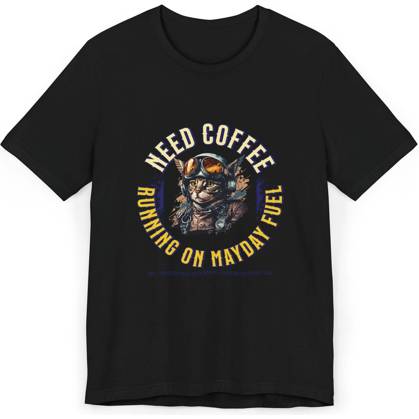 Mayday Fuel Pilot Cat - aviation fan's T-Shirt