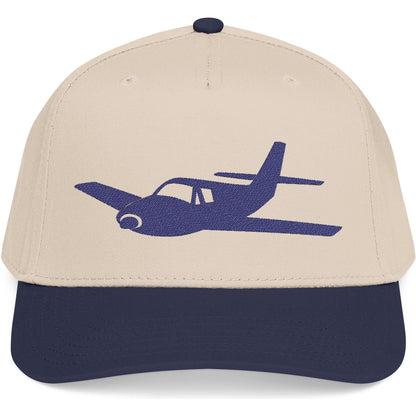 Single-Prop Airplane Silhouette - Embroidered Aviation Cap