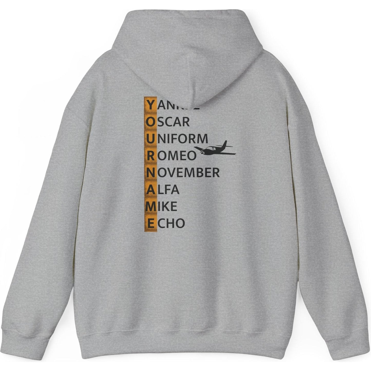 Your Name in NATO Phonetic Alphabet — Personalized Aviation Hoodie