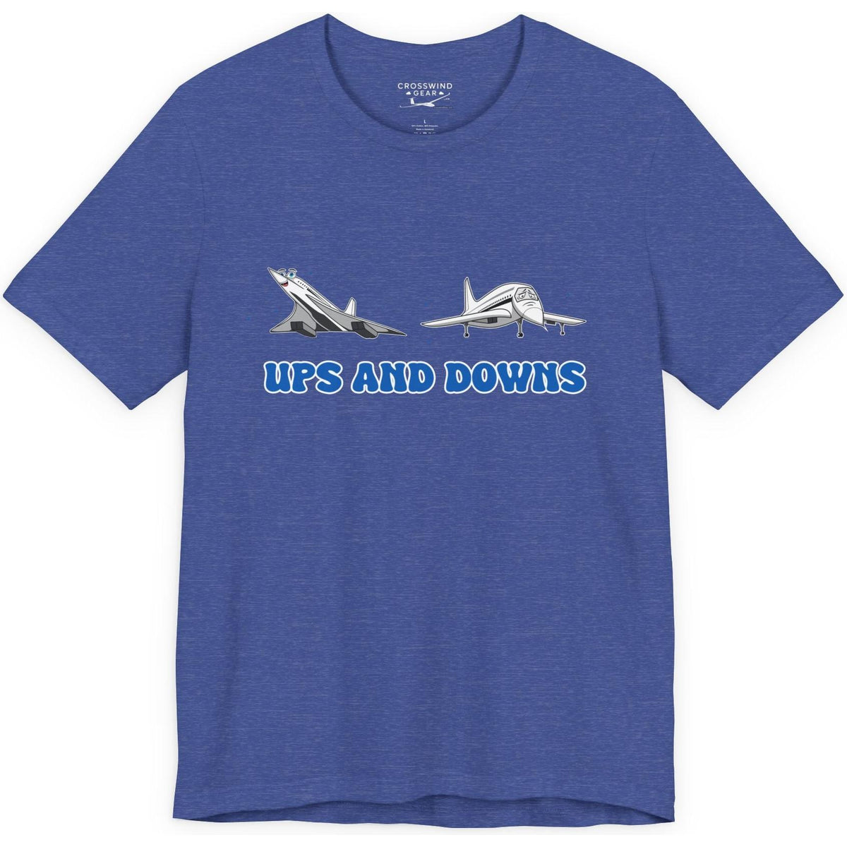 Ups and Downs — Funny Supersonic Jet Cartoon Aviation T-Shirt