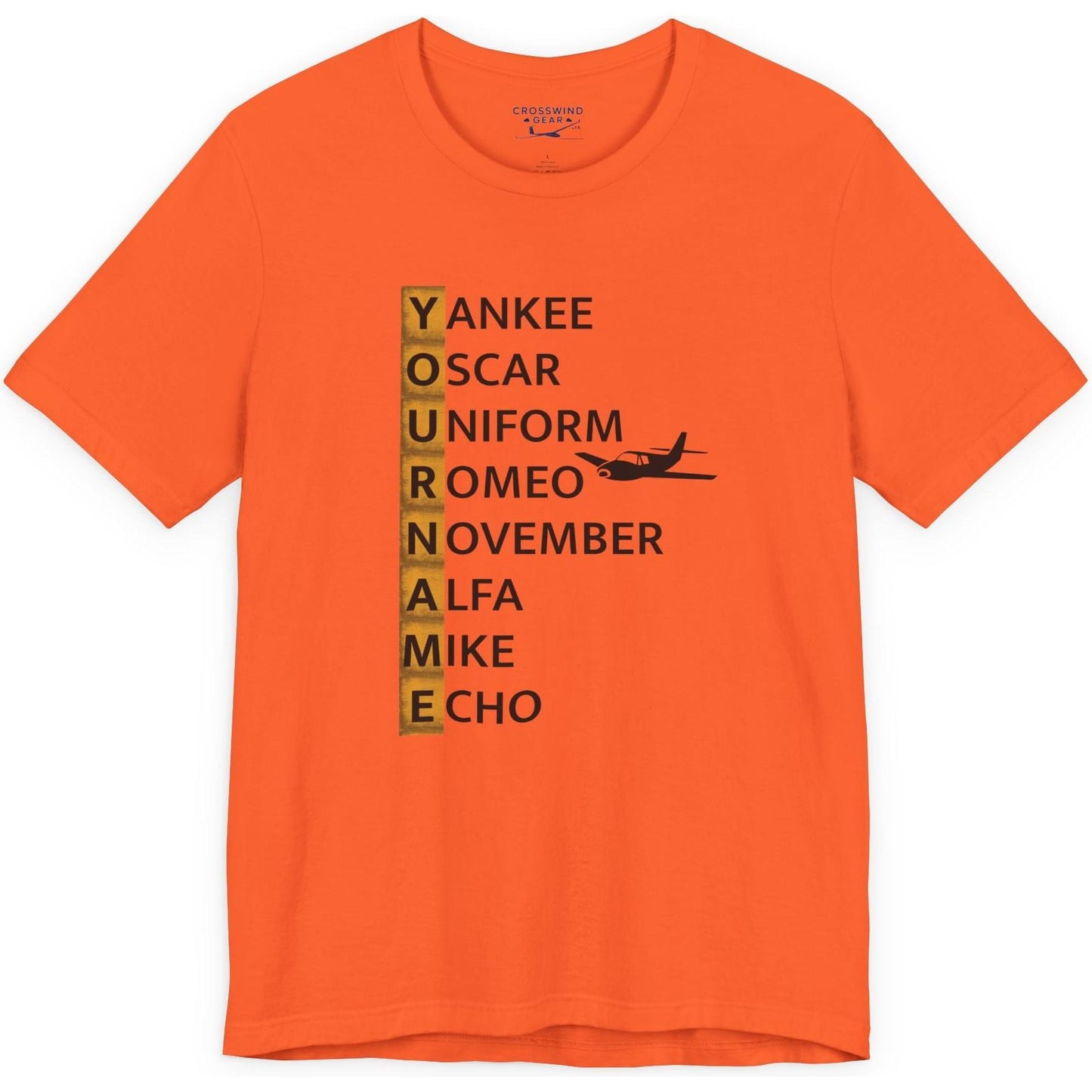 Your Name in NATO Phonetic Alphabet — Personalized Aviation T-Shirt