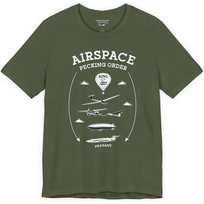 Airspace Pecking Order – Funny Pilot T-Shirt