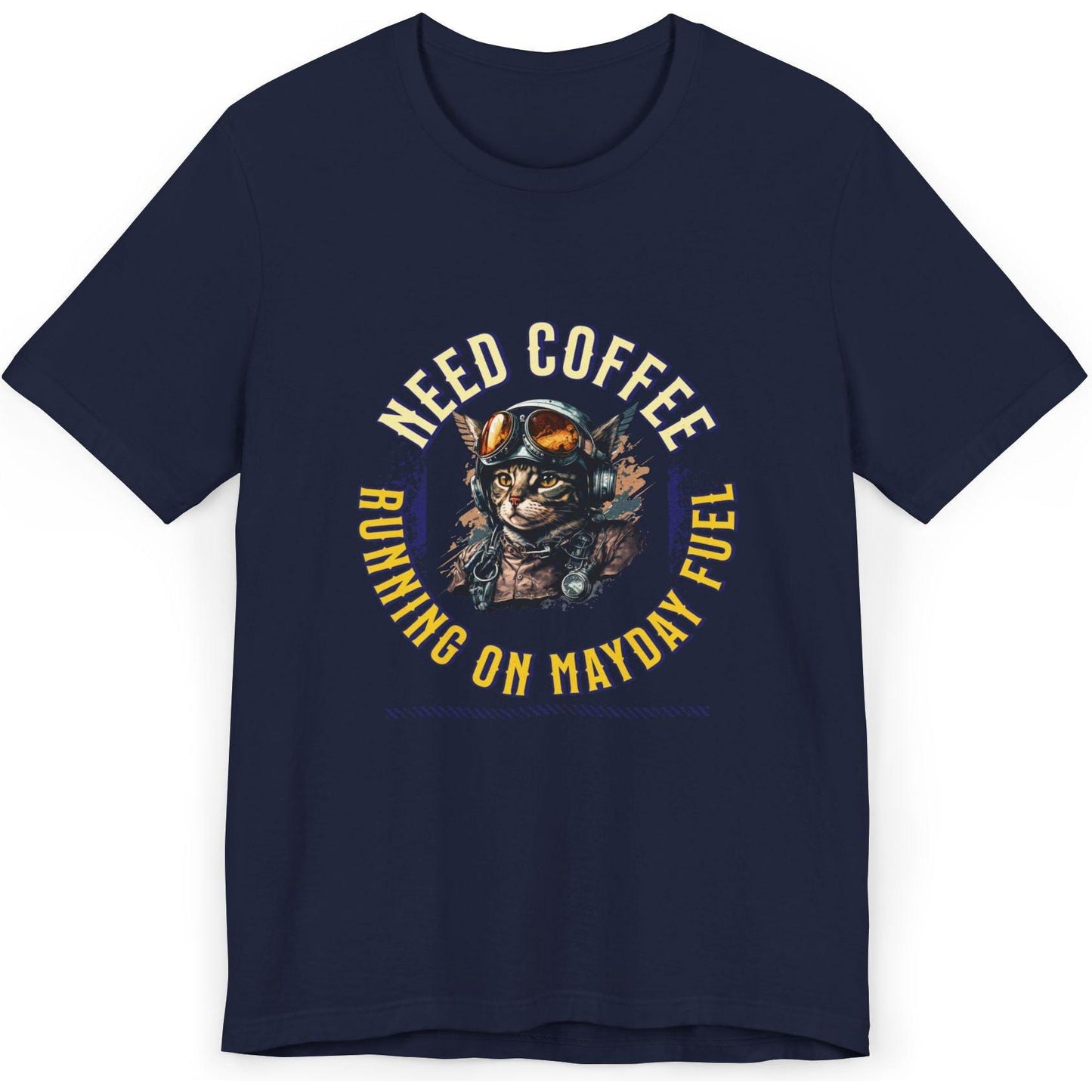 Mayday Fuel Pilot Cat - aviation fan's T-Shirt