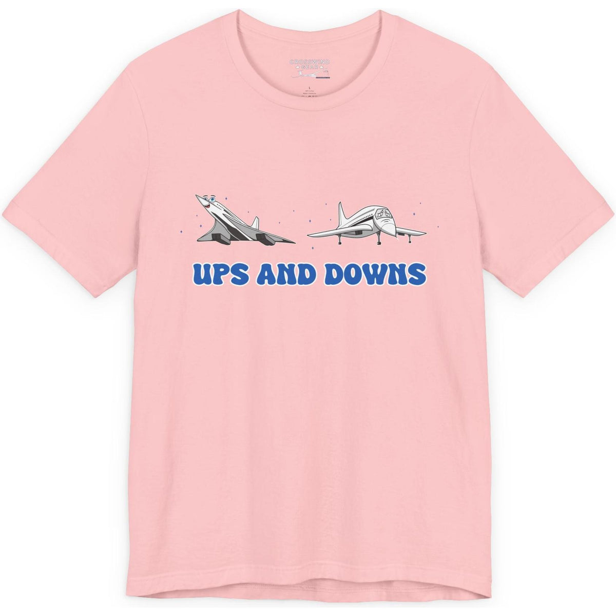 Ups and Downs — Funny Supersonic Jet Cartoon Aviation T-Shirt