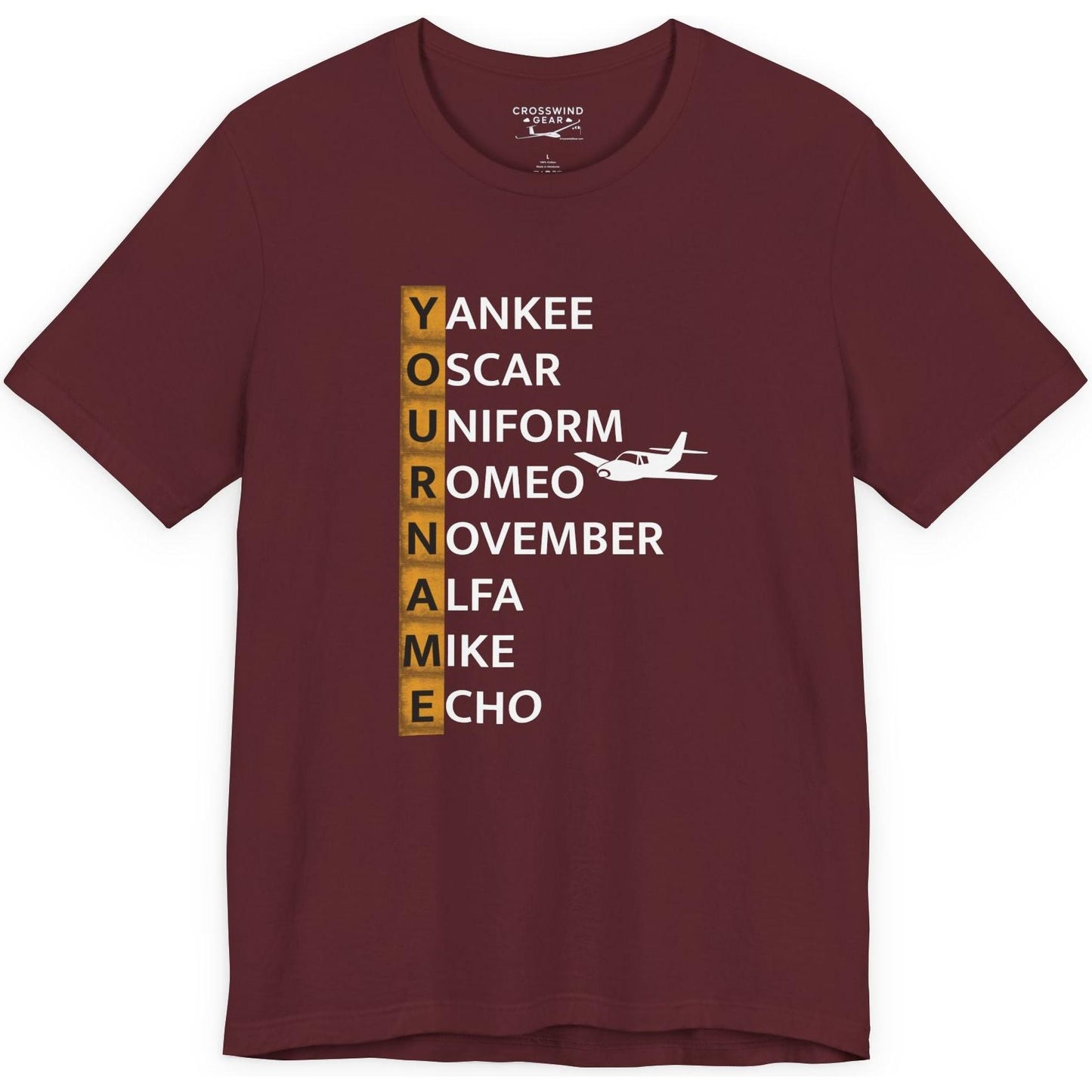 Your Name in NATO Phonetic Alphabet — Personalized Aviation T-Shirt