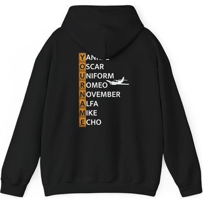 Your Name in NATO Phonetic Alphabet — Personalized Aviation Hoodie