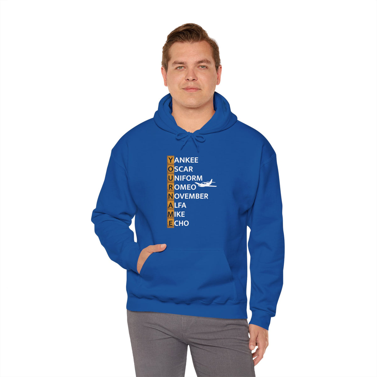 Your Name in NATO Phonetic Alphabet — Personalized Aviation Hoodie
