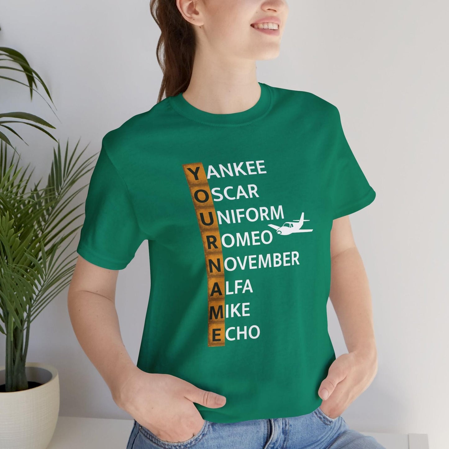Your Name in NATO Phonetic Alphabet — Personalized Aviation T-Shirt