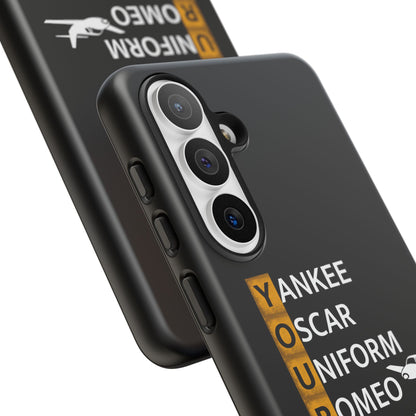 Your Name in NATO Phonetic Alphabet — Personalized Tough Phone Case for Aviators