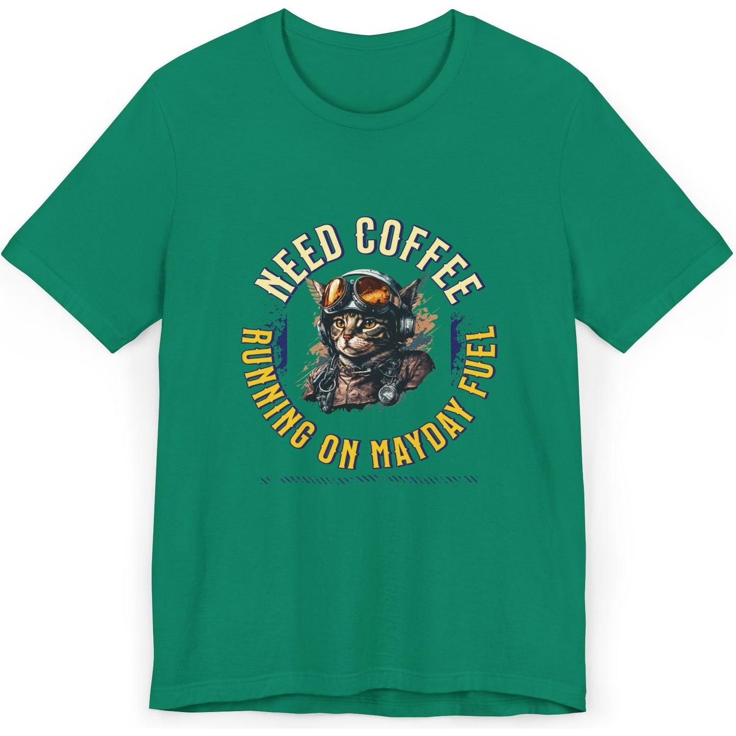 Mayday Fuel Pilot Cat - aviation fan's T-Shirt