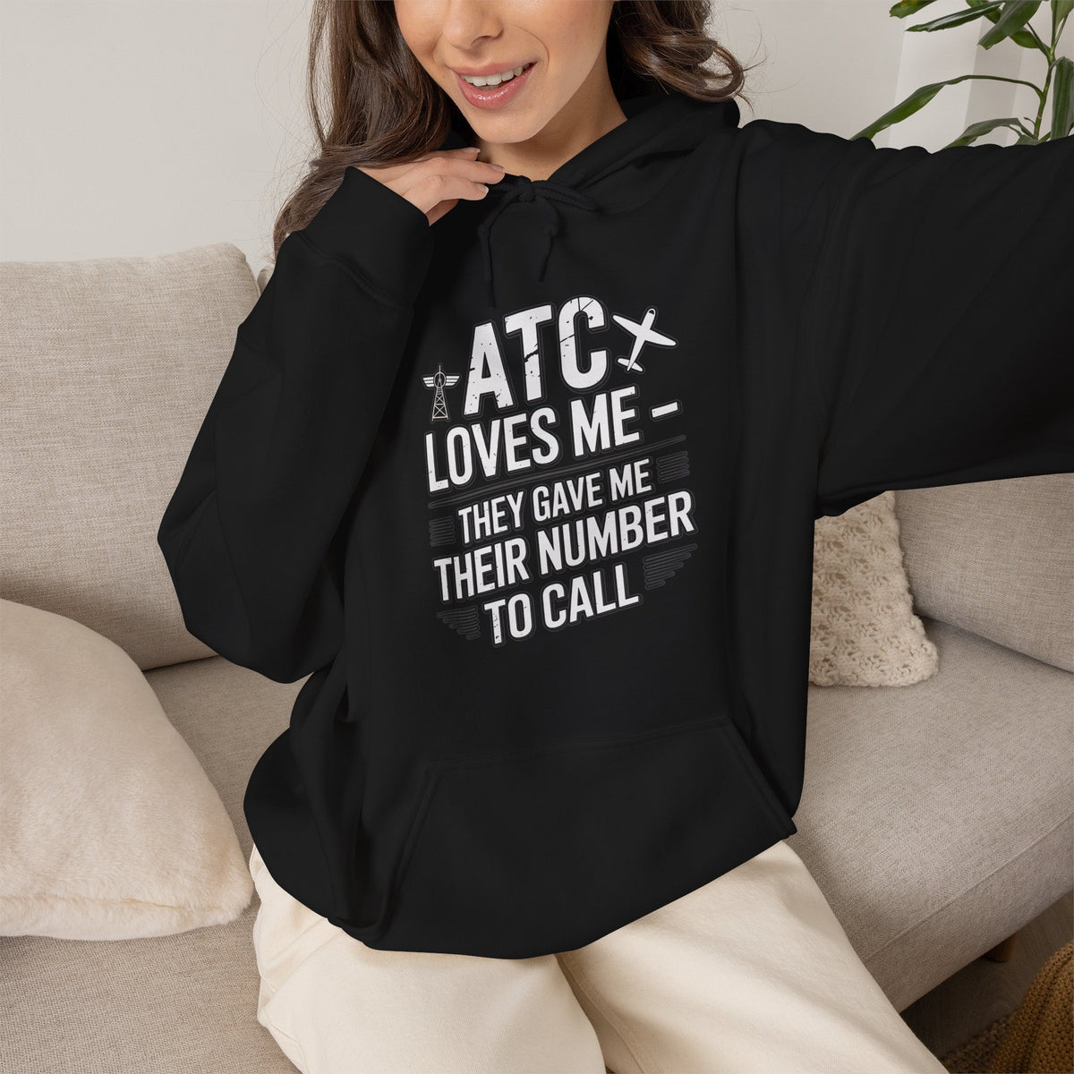 ATC Loves Me - They Gave Me Their Number to Call - pilot's hoodie