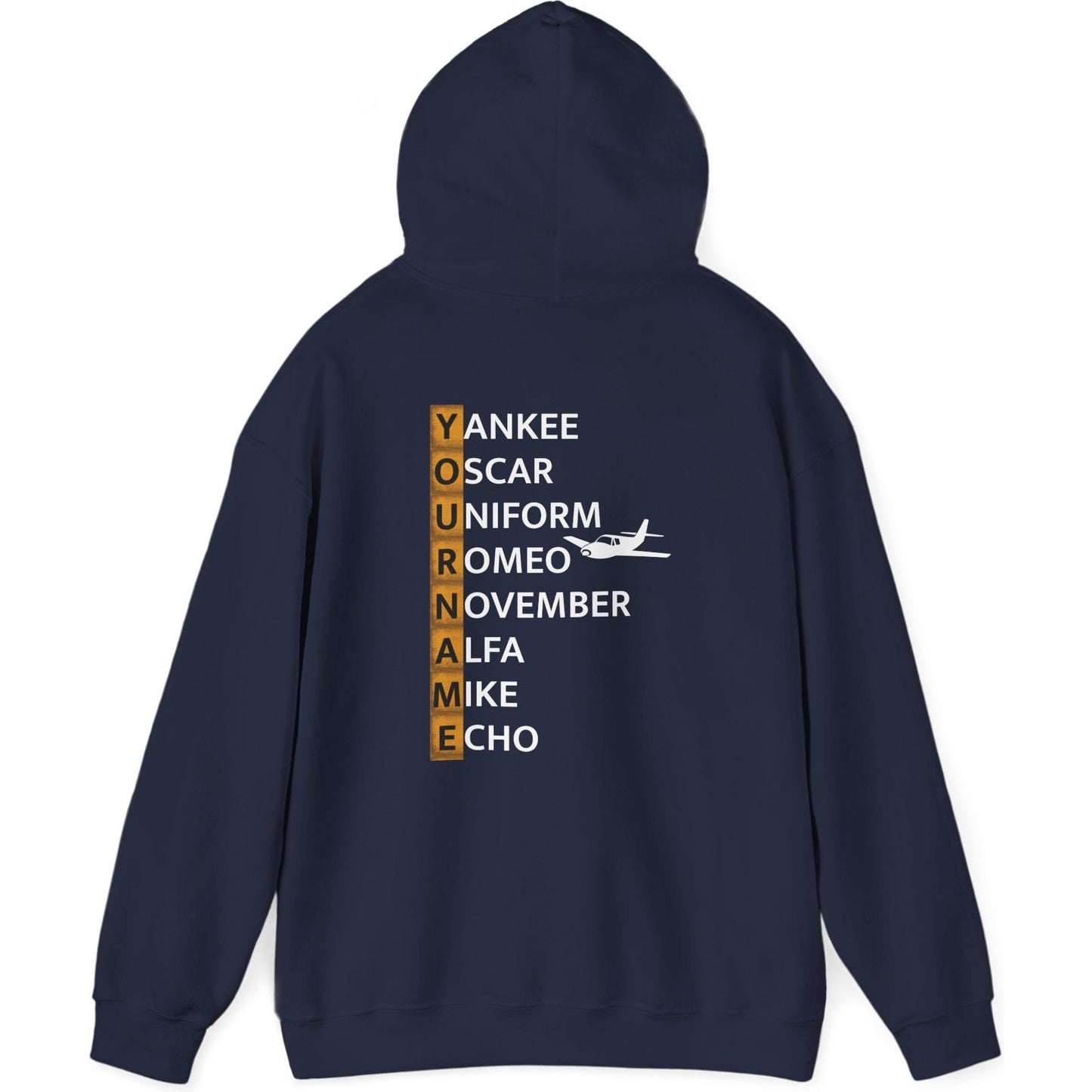 Your Name in NATO Phonetic Alphabet — Personalized Aviation Hoodie
