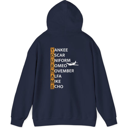 Your Name in NATO Phonetic Alphabet — Personalized Aviation Hoodie