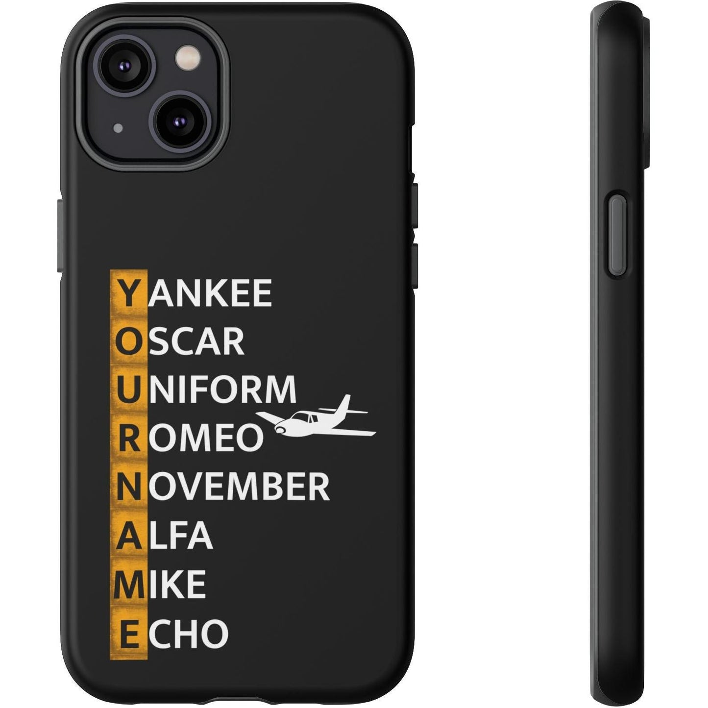 Your Name in NATO Phonetic Alphabet — Personalized Tough Phone Case for Aviators