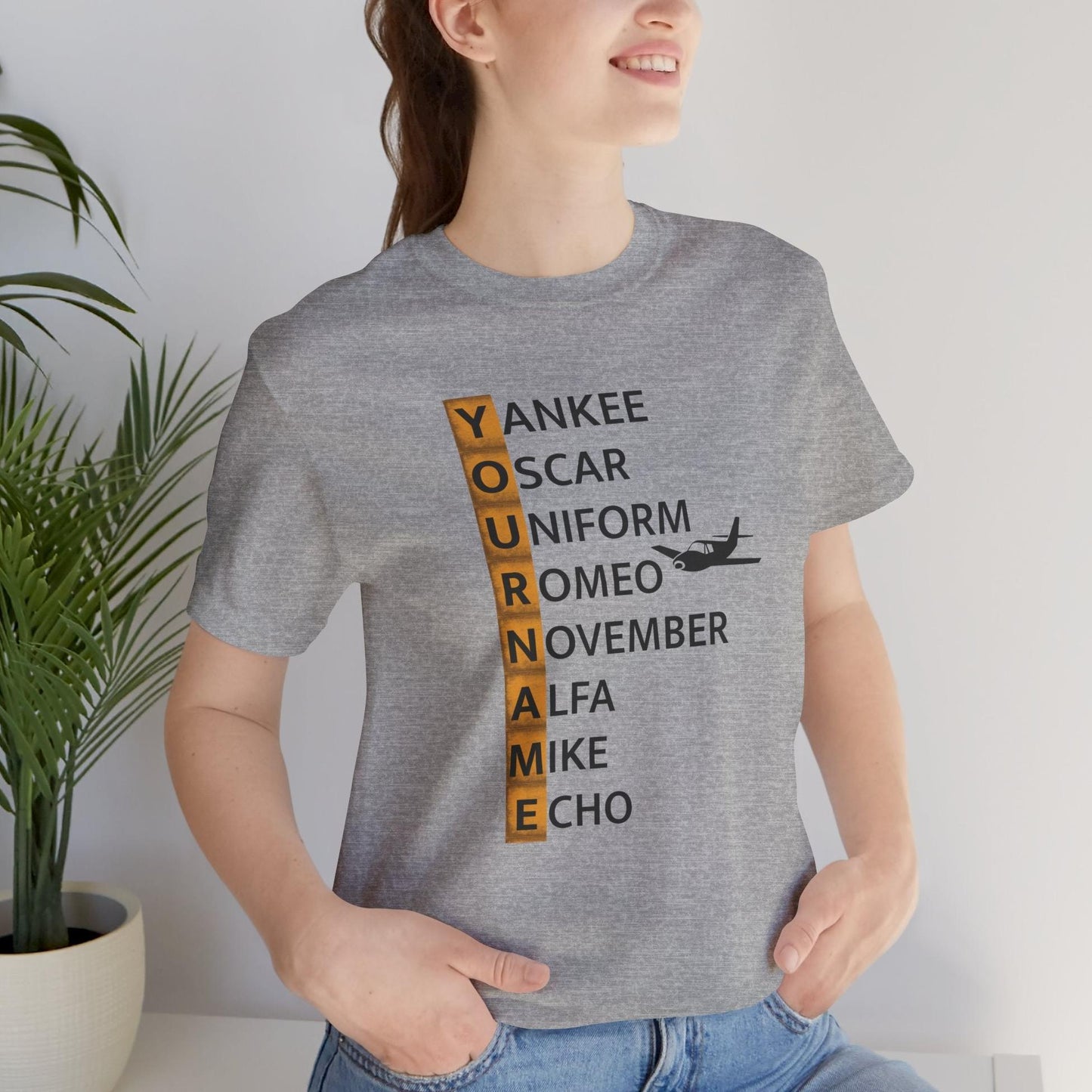 Your Name in NATO Phonetic Alphabet — Personalized Aviation T-Shirt