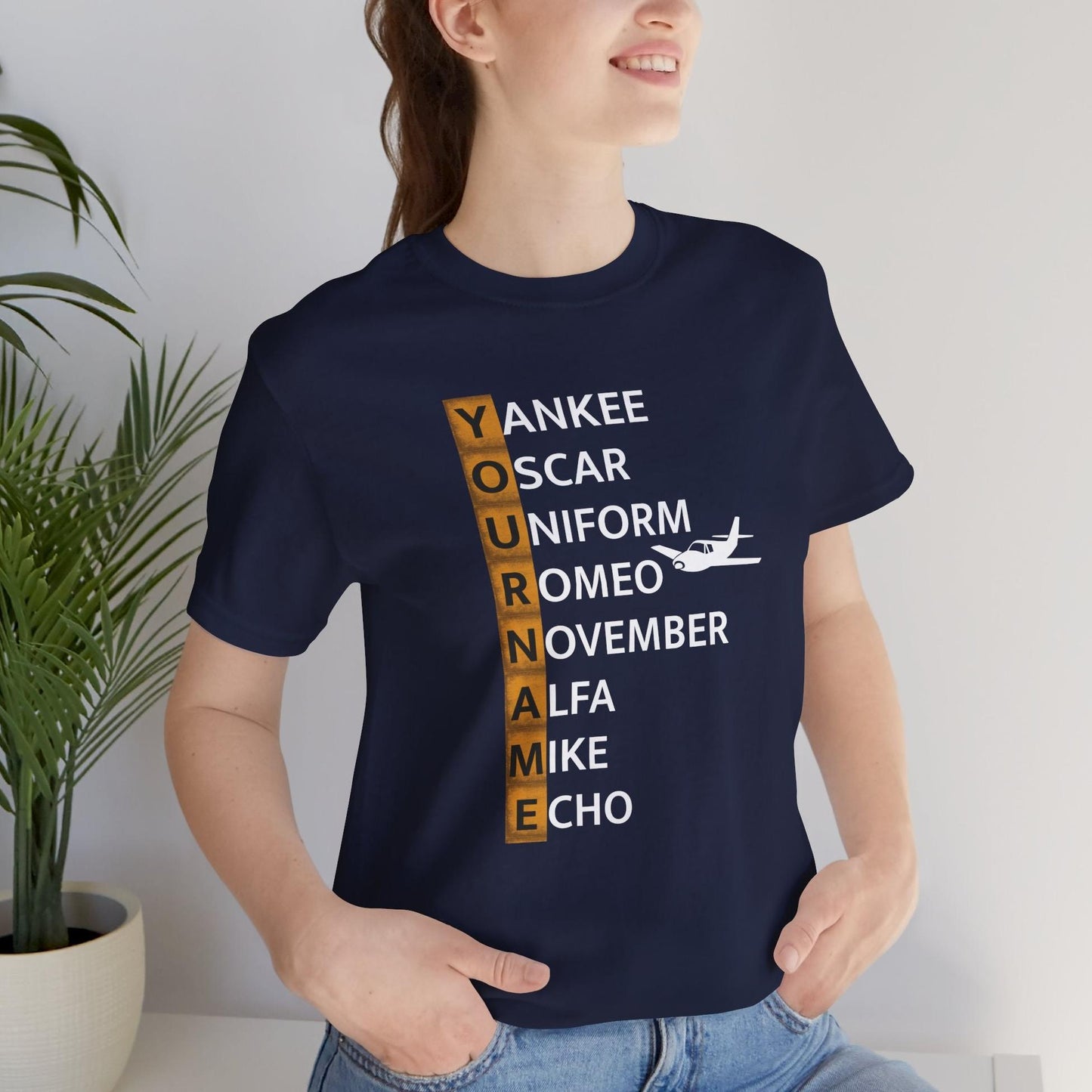 Your Name in NATO Phonetic Alphabet — Personalized Aviation T-Shirt