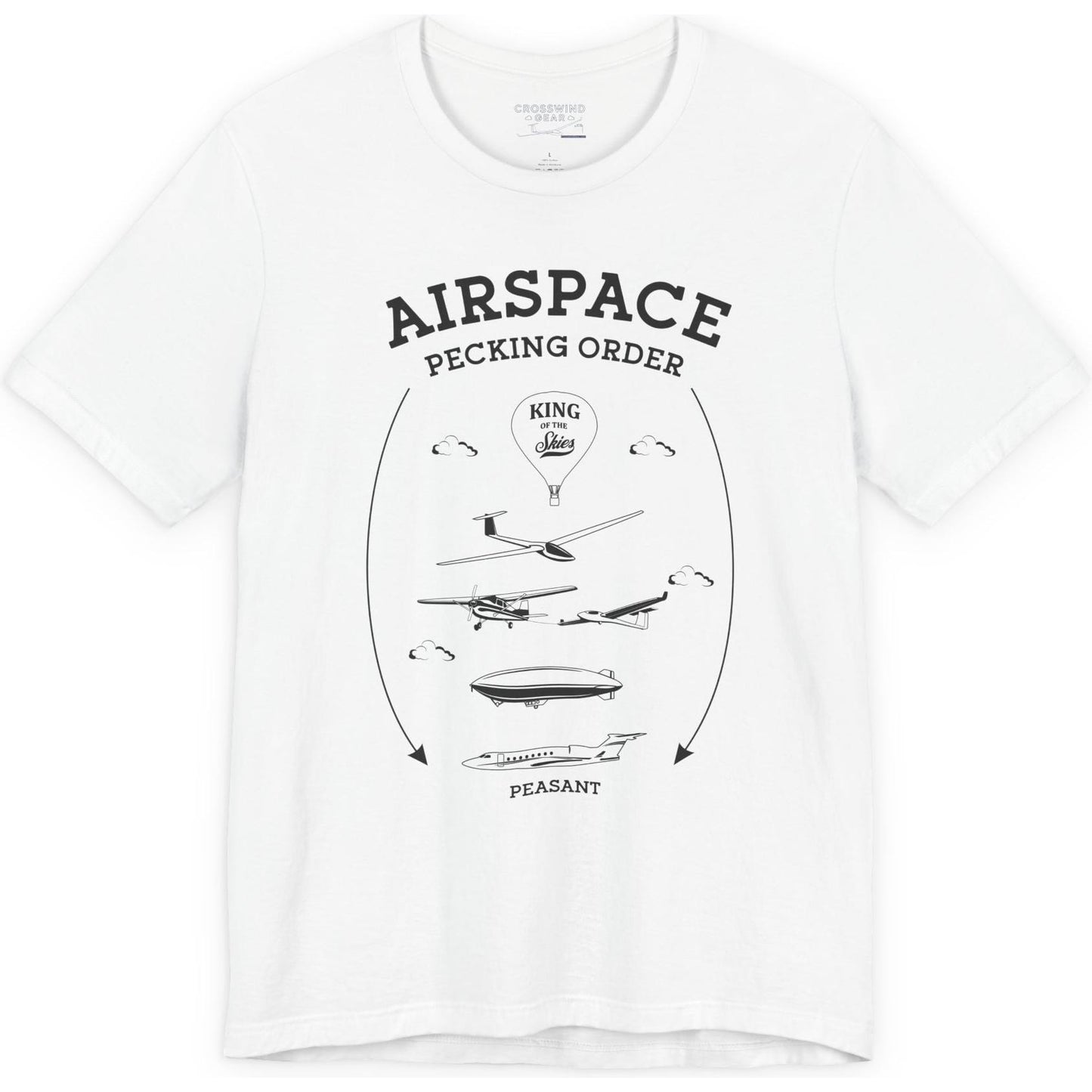 Airspace Pecking Order – Funny Pilot T-Shirt