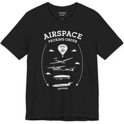 Airspace Pecking Order – Funny Pilot T-Shirt