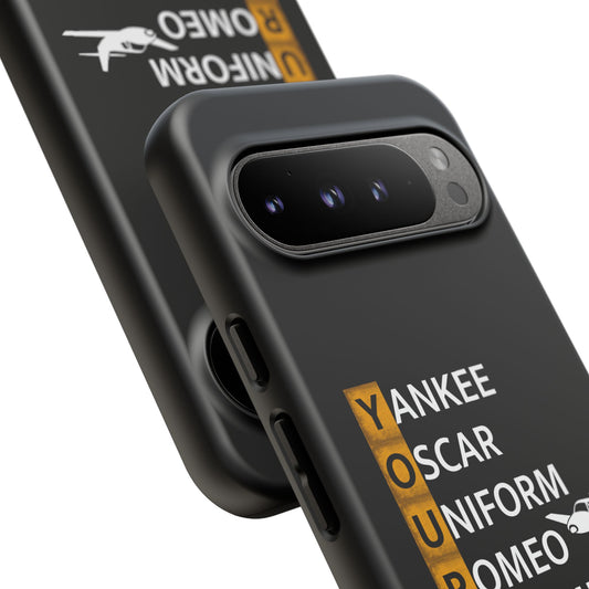 Your Name in NATO Phonetic Alphabet — Personalized Tough Phone Case for Aviators