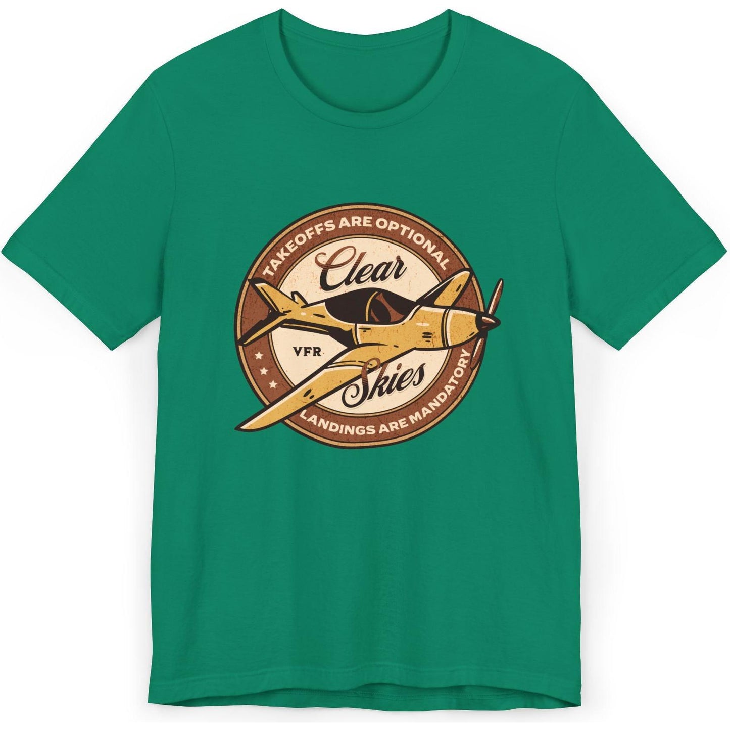 Takeoffs are optional, landings are mandatory - pilot's T-Shirt