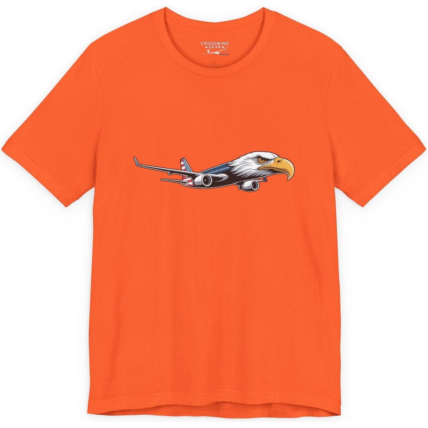 Bald eagle jet airliner - patriotic aviation T-Shirt
