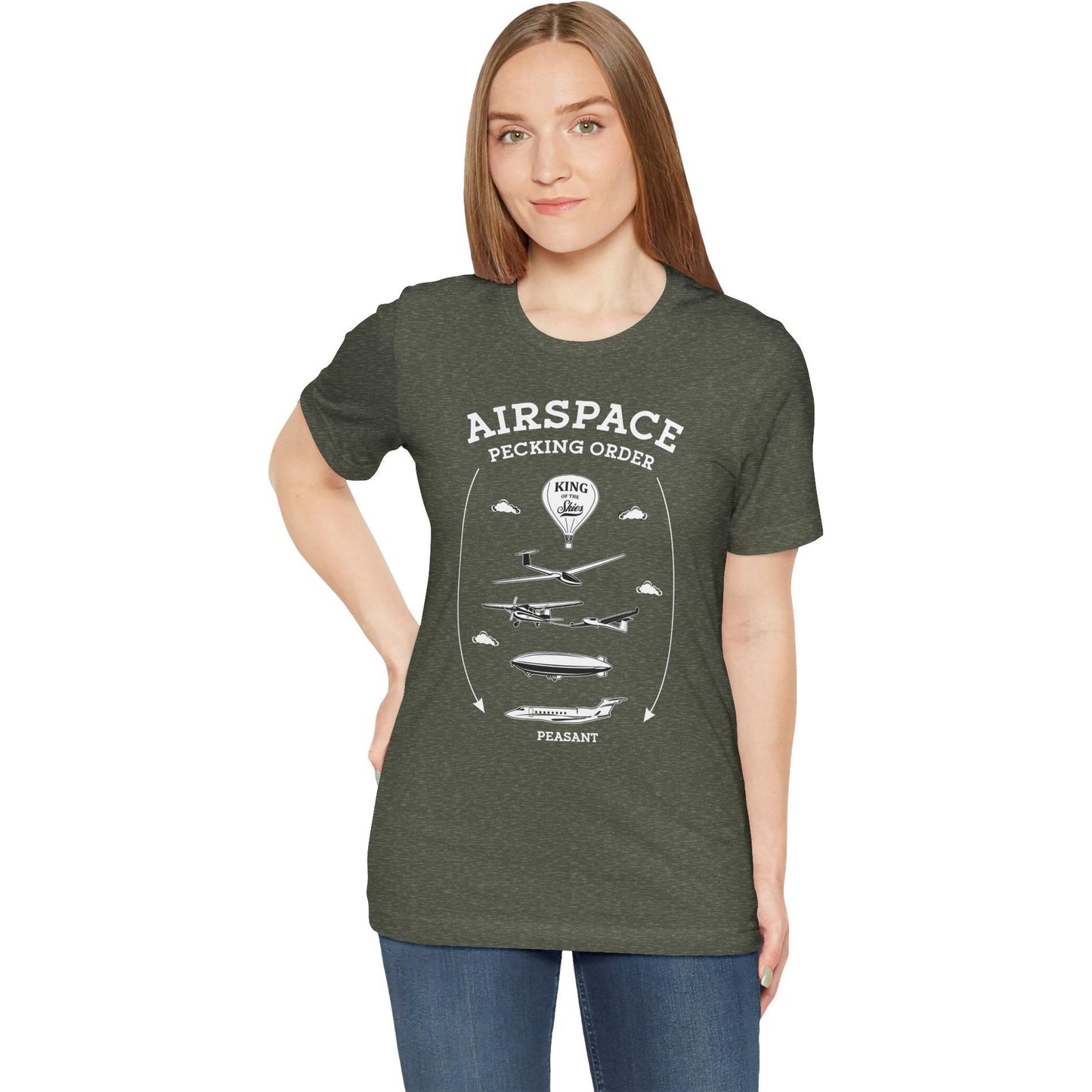 Airspace Pecking Order – Funny Pilot T-Shirt