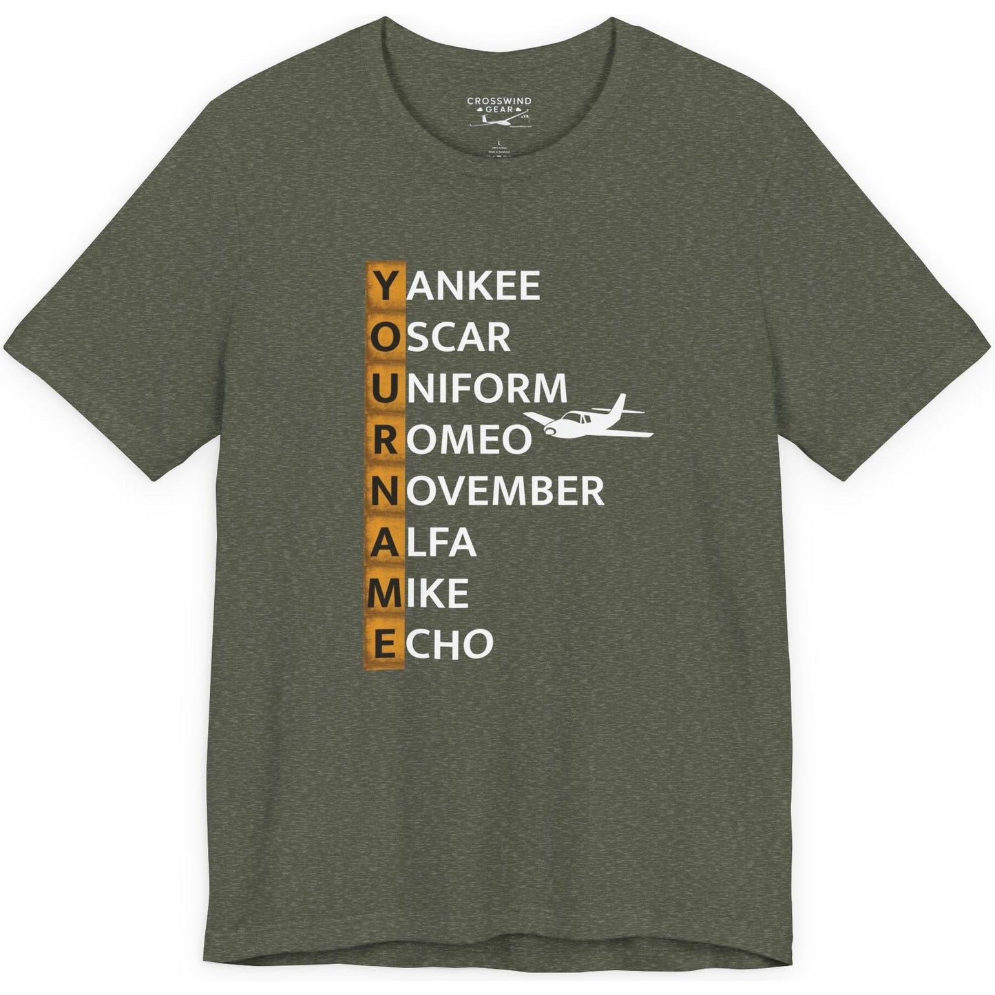 Your Name in NATO Phonetic Alphabet — Personalized Aviation T-Shirt