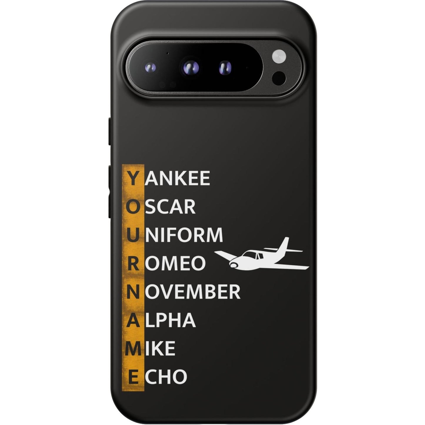 Your Name in NATO Phonetic Alphabet Personalized Tough Phone Case for Aviators