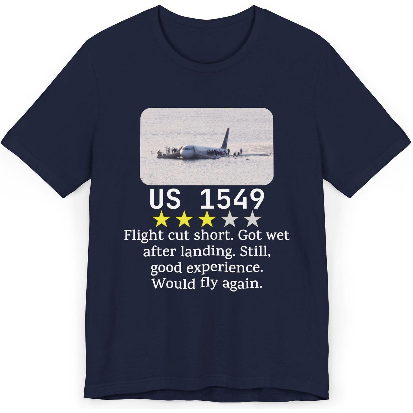 US 1549 flight review, Miracle on Hudson - aviation fan's T-Shirt