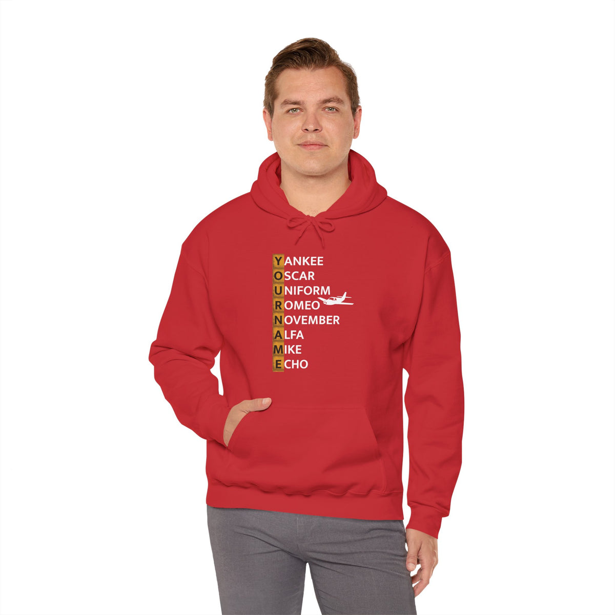 Your Name in NATO Phonetic Alphabet — Personalized Aviation Hoodie