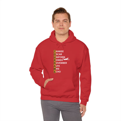 Your Name in NATO Phonetic Alphabet — Personalized Aviation Hoodie