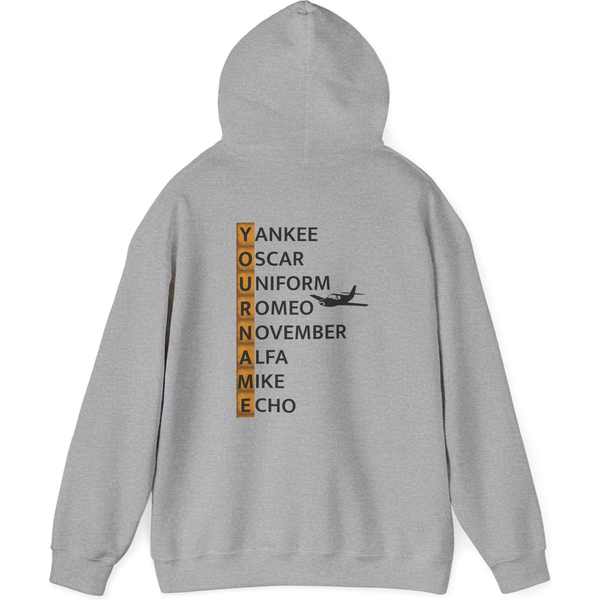 Your Name in NATO Phonetic Alphabet — Personalized Aviation Hoodie