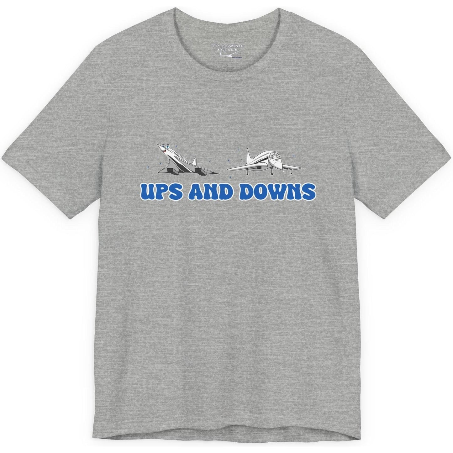 Ups and Downs — Funny Supersonic Jet Cartoon Aviation T-Shirt