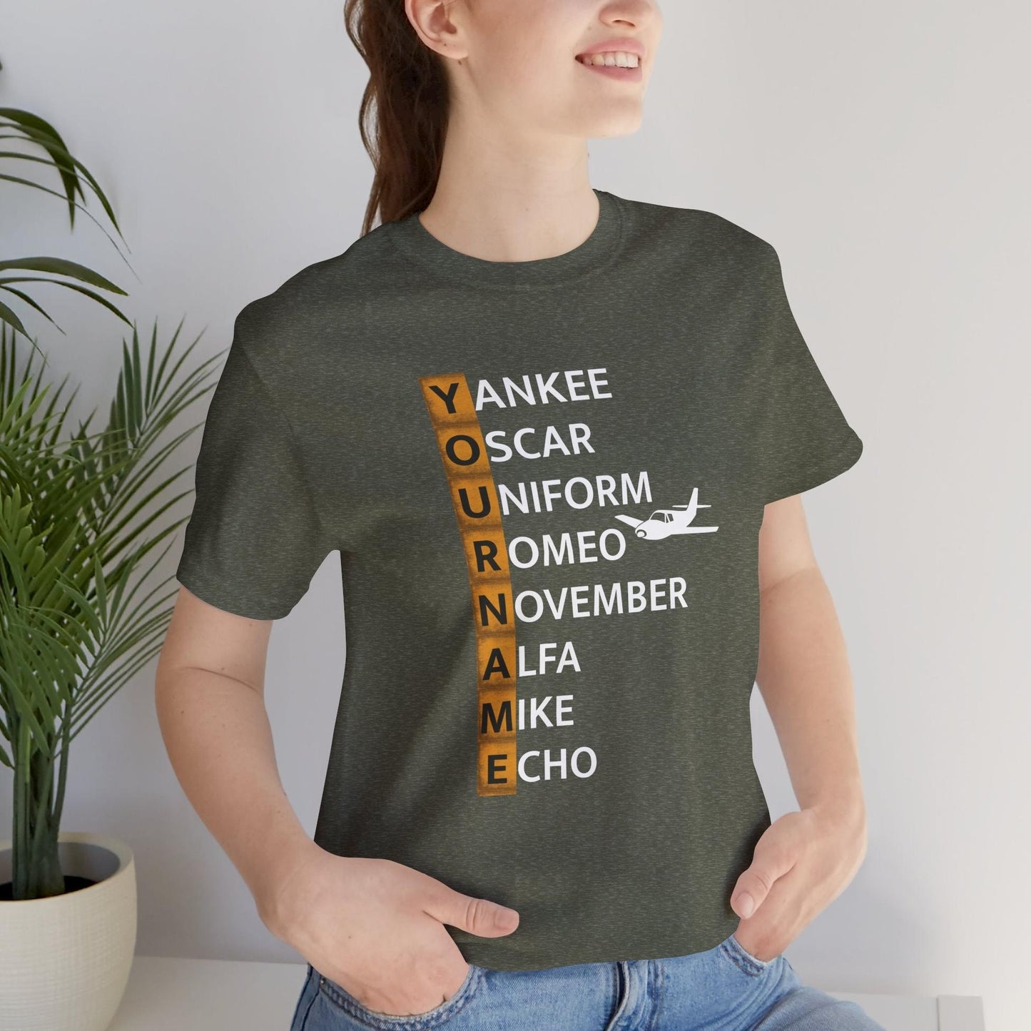 Your Name in NATO Phonetic Alphabet — Personalized Aviation T-Shirt