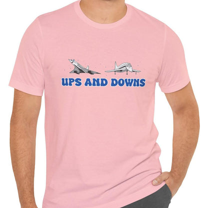 Ups and Downs — Funny Supersonic Jet Cartoon Aviation T-Shirt