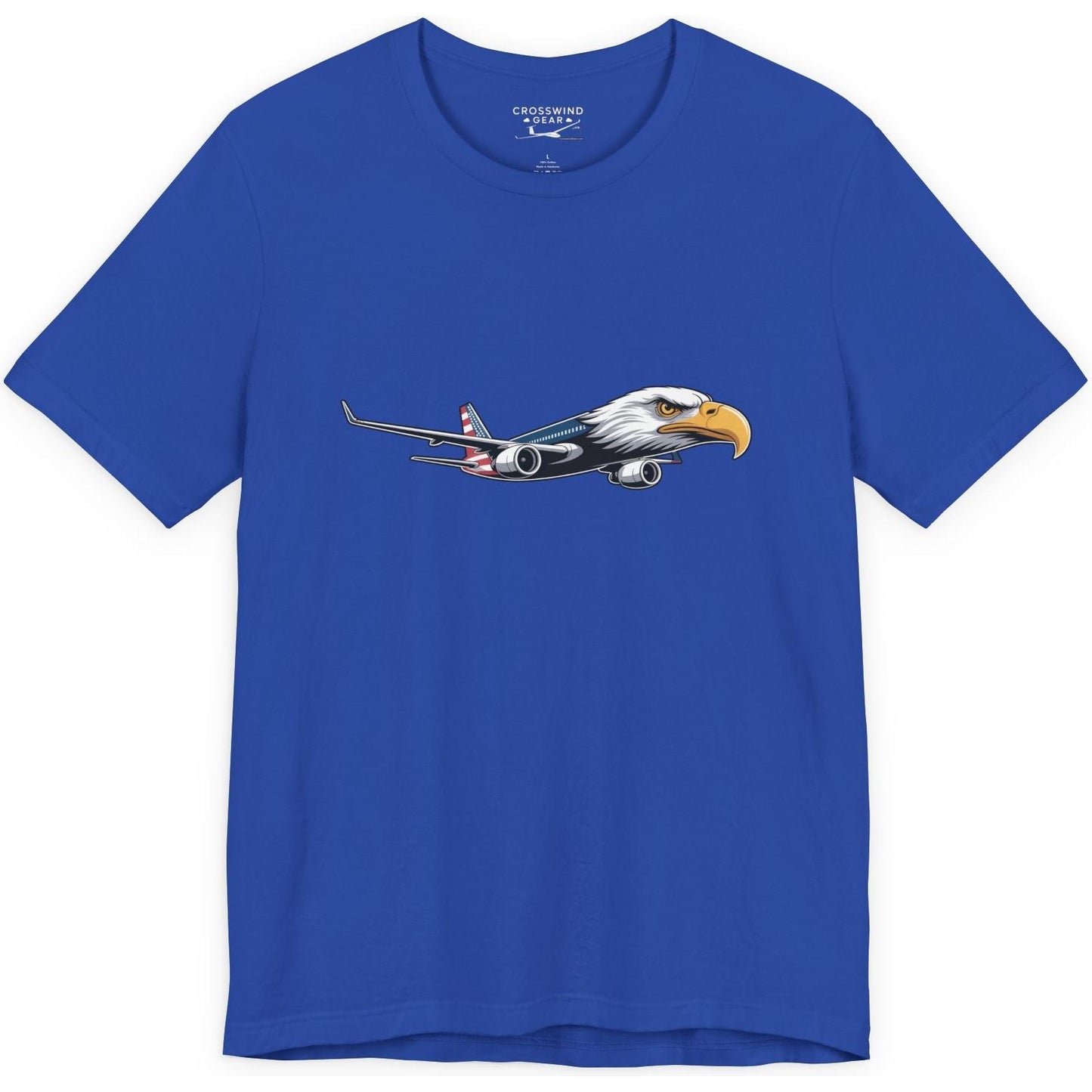 Bald eagle jet airliner - patriotic aviation T-Shirt