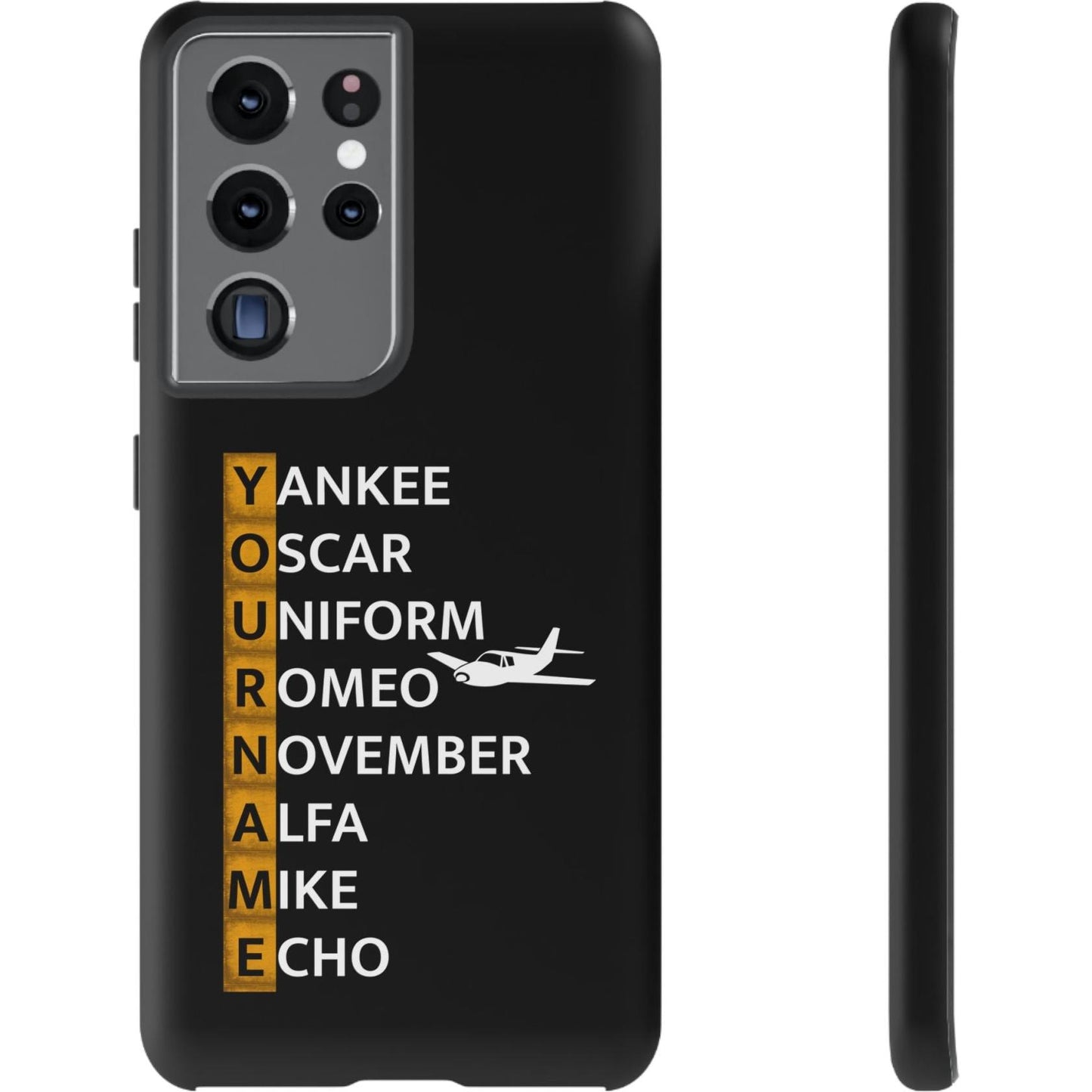 Your Name in NATO Phonetic Alphabet — Personalized Tough Phone Case for Aviators