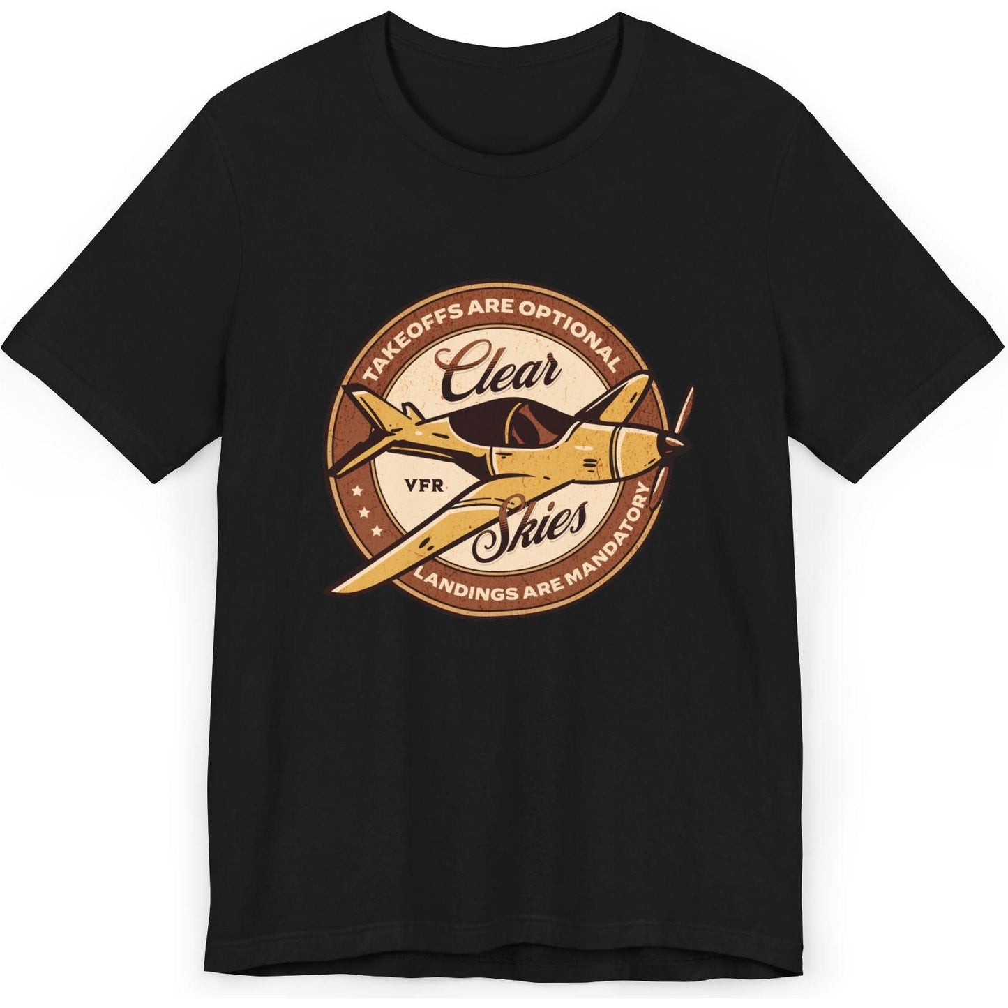 Takeoffs are optional, landings are mandatory - pilot's T-Shirt