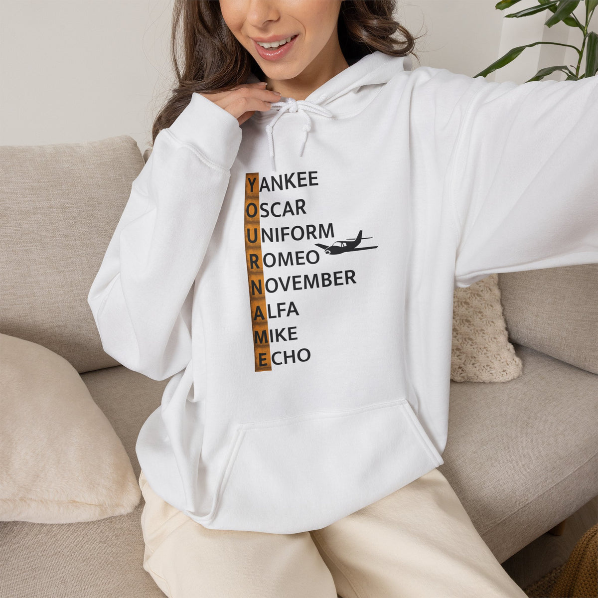 Your Name in NATO Phonetic Alphabet — Personalized Aviation Hoodie
