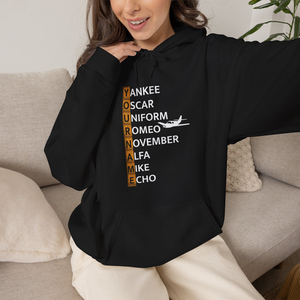 Your Name in NATO Phonetic Alphabet — Personalized Aviation Hoodie