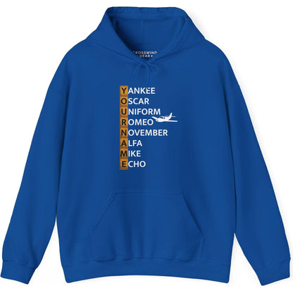 Your Name in NATO Phonetic Alphabet — Personalized Aviation Hoodie