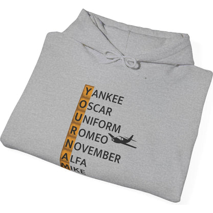 Your Name in NATO Phonetic Alphabet — Personalized Aviation Hoodie