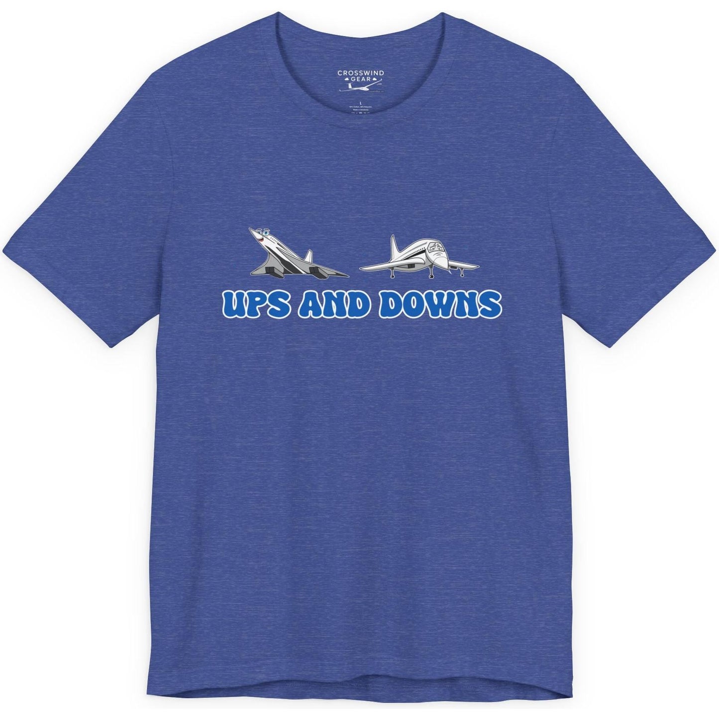 Ups and Downs — Funny Supersonic Jet Cartoon Aviation T-Shirt