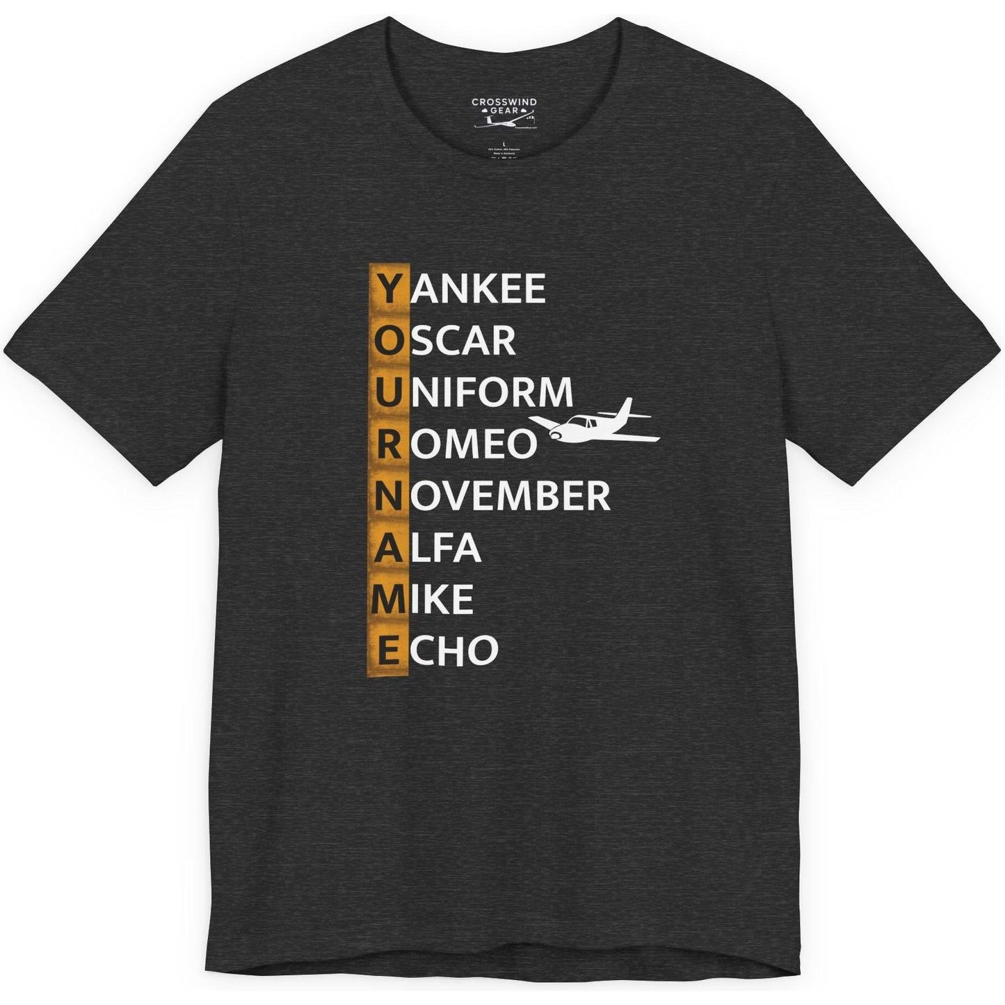 Your Name in NATO Phonetic Alphabet — Personalized Aviation T-Shirt